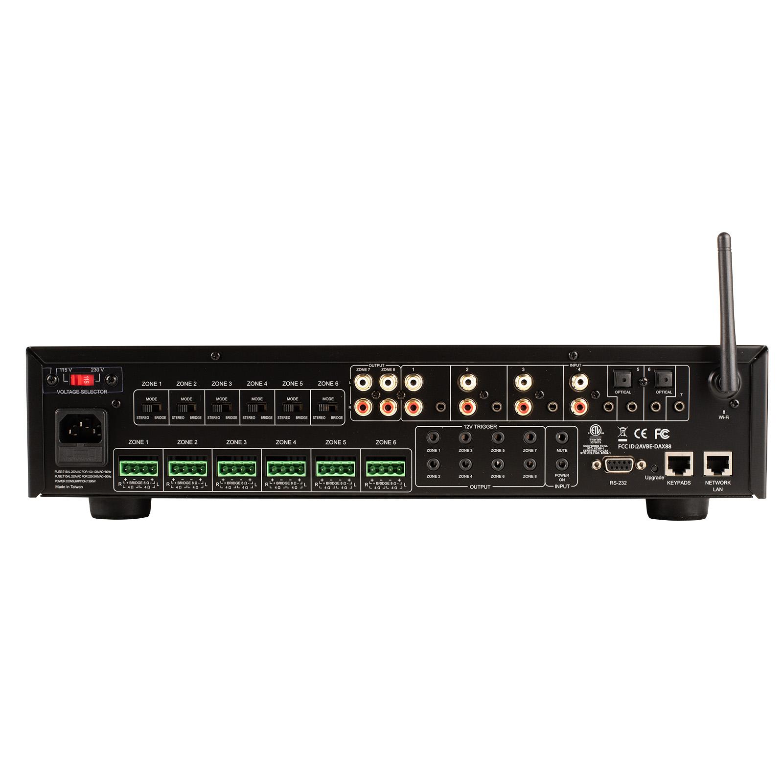 Dayton Audio DAX88 8-Source 8-Zone Multi-Room Distributed